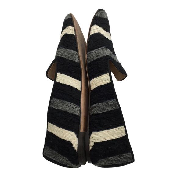 J. Crew Darby Striped Fabric Loafers - Currant Black/Gray/Cream - 8 - Picture 5 of 8